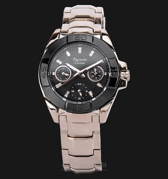 Alexandre Christie AC 6224 BF BCABA Ladies Black Dial Stainless Steel