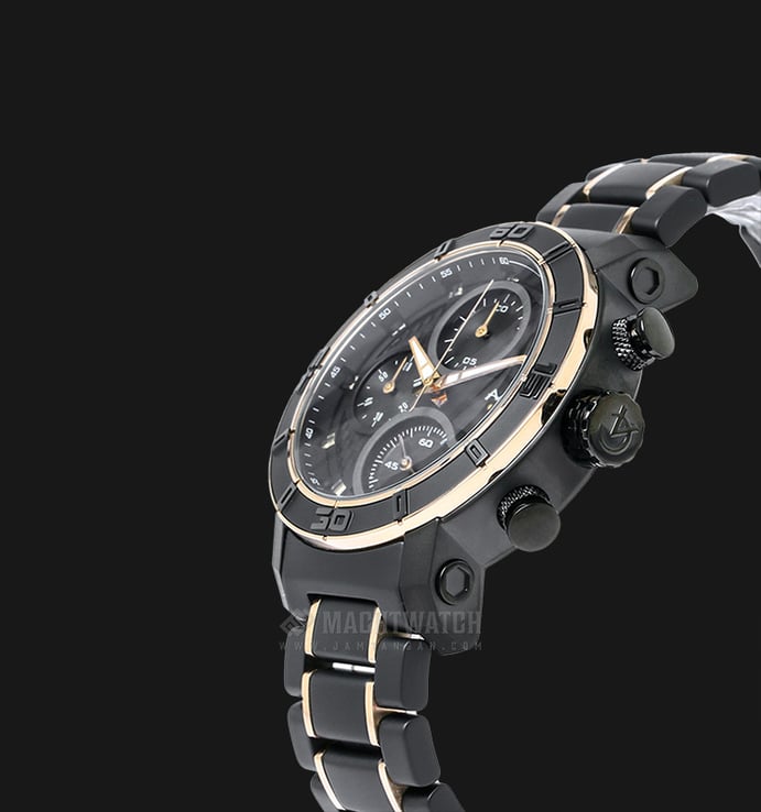 Alexandre Christie Chronograph AC 6292 MC BCGBA Man Black Dial Stainless Steel With Ceramic Strap