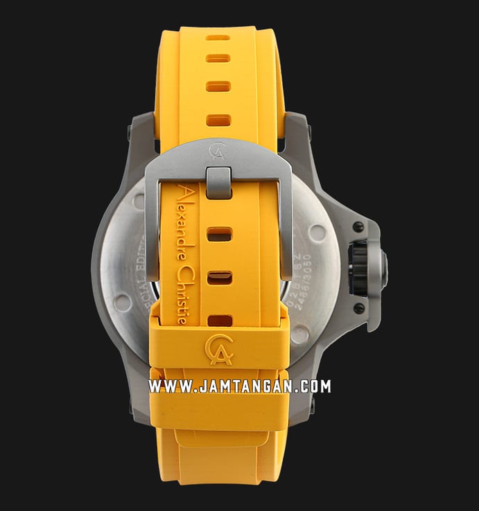 Alexandre Christie Special Edition AC 6295 MP RTPBAYL Automatic Titanium Yellow Rubber Strap