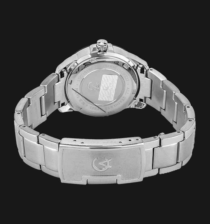 Alexandre Christie AC 6388 BF BTBSL Ladies White Pattern Dial Stainless Steel Strap