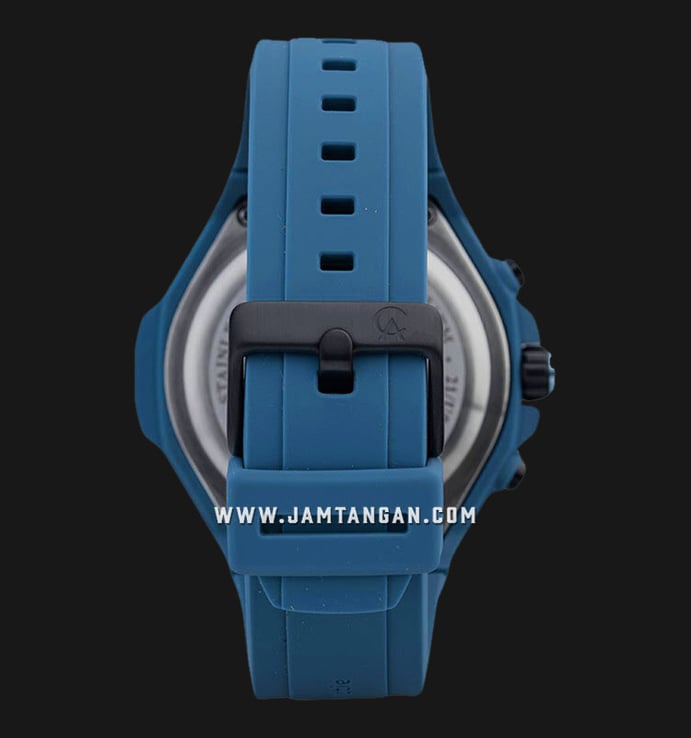 Alexandre Christie Sport AC 6590 MC RIPBU Chronograph Men Blue Dial Blue Rubber Strap