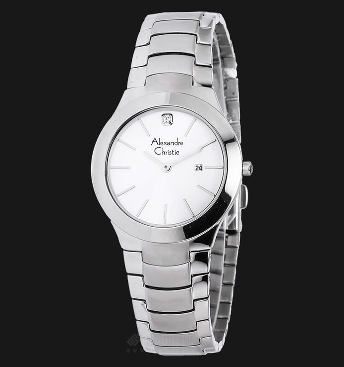 Alexandre Christie AC 8028 LD BSSSL Ladies White Dial Stainless Steel