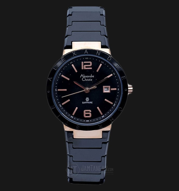 Alexandre Christie AC 8313 LD BBRBA Black Dial Stainless Steel Bracelet