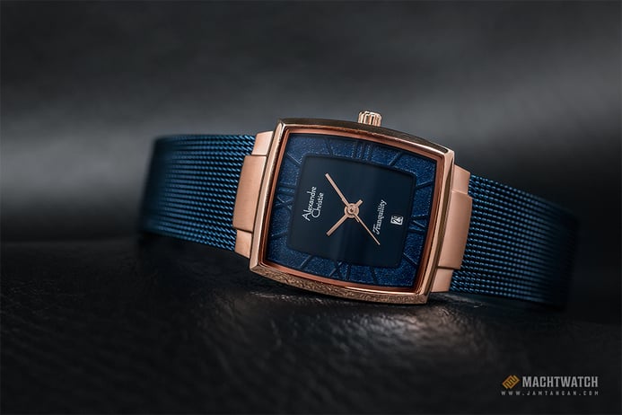 Alexandre Christie Tranquility AC 8329 LD BURBU Ladies Blue Dial Blue Stainless Steel Mesh Strap