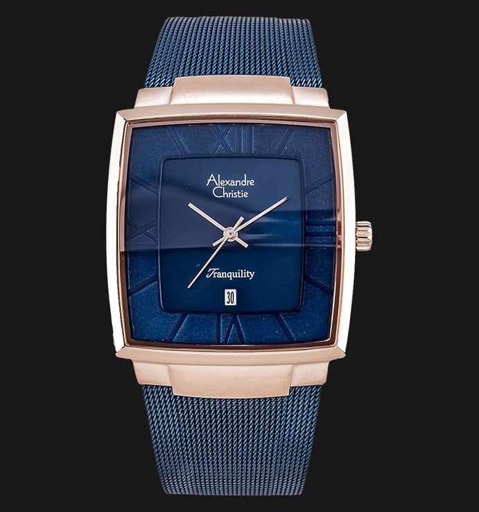 Alexandre Christie Tranquility AC 8329 MD BURBU Men Blue Dial Blue Stainless Steel Strap