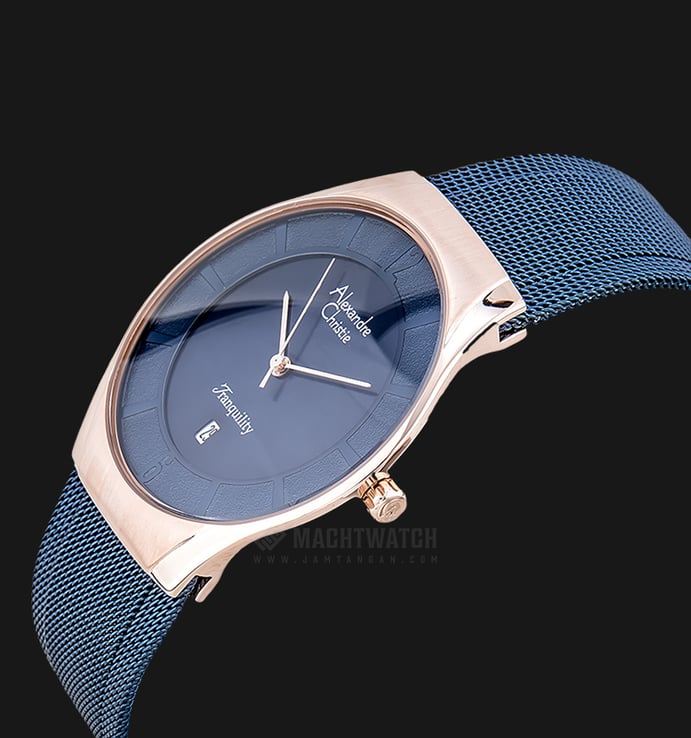Alexandre Christie Tranquility AC 8331 MD BURBU Men Blue Dial Blue Stainless Steel Strap
