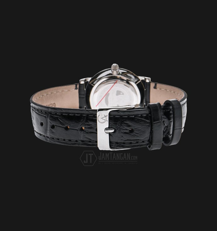 Alexandre Christie Classic AC 8344 LD LSSBA Ladies Black Dial Black Leather Strap