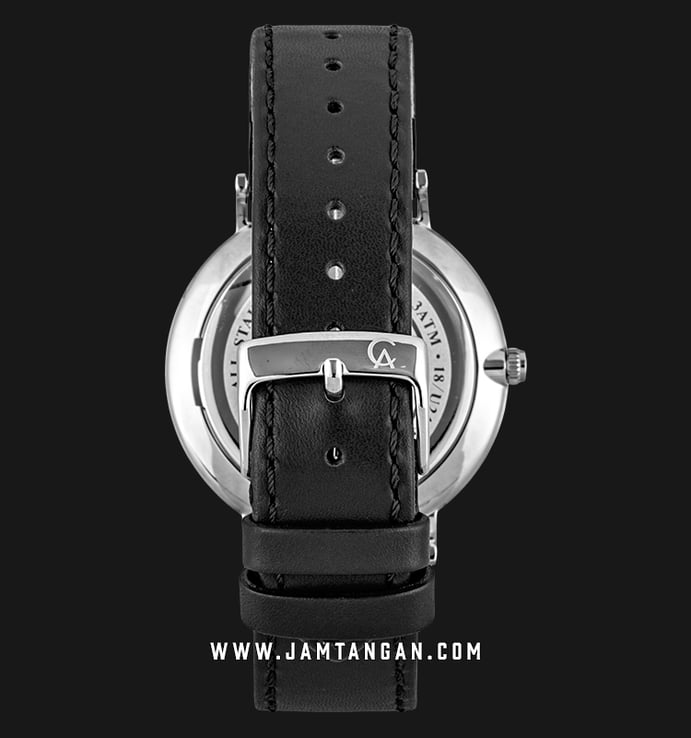 Alexandre Christie Classic Steel AC 8490 MH LSSBA Man Black Dial Black Leather Strap