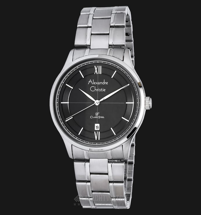 Alexandre Christie AC 8505 MD BSSBA Men Classic Black Dial Stainless Steel Watch