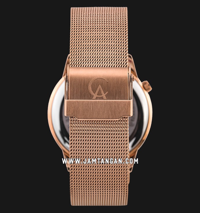 Alexandre Christie AC 8519 LS BRGSL Ladies Silver Dial Rose Gold Stainless Steel Strap