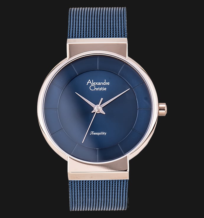 Alexandre Christie Tranquility AC 8523 MD BURBU Men Blue Dial Blue Stainless Steel Strap