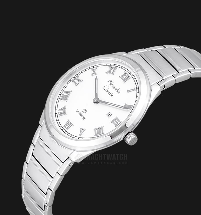 Alexandre Christie Classic AC 8538 BSSSL Couple White Dial Stainless Steel Strap