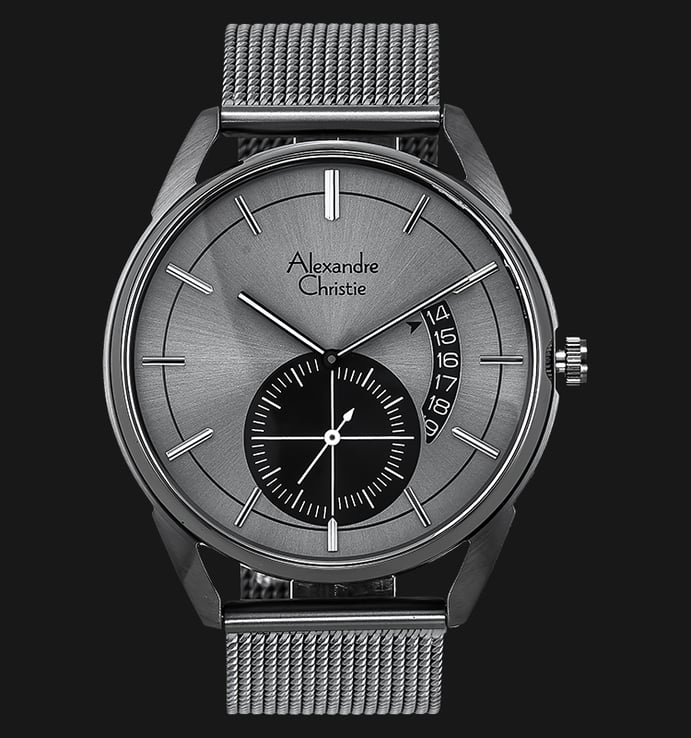 Alexandre Christie AC 8548 MS BIGGR Man Gray Dial Dark-Gray Stainless Steel