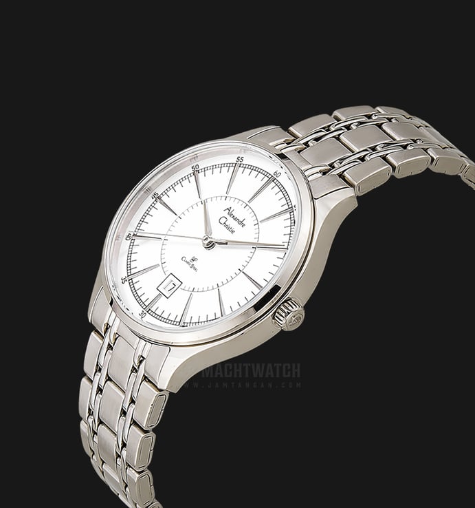 Alexandre Christie Classic Steel AC 8553 LD BCGSL Ladies White Dial Stainless Steel