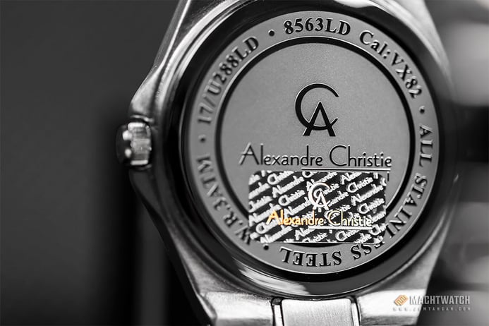 Alexandre Christie Classic Steel AC 8563 LD BTRSL Ladies Silver Pattern Dial Dual Tone St. Steel 