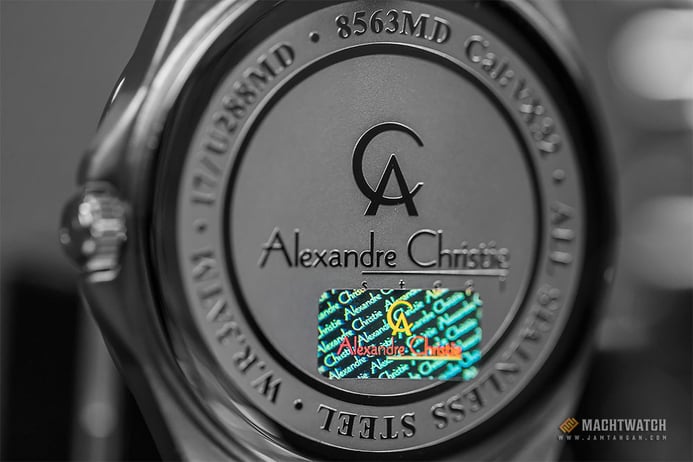 Alexandre Christie Classic Steel AC 8563 MD BTRSL Men Silver Pattern Dial Dual Tone St. Steel Strap