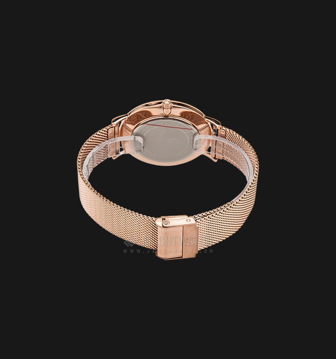 Alexandre Christie Simple Life AC 8566 BRGSL Couple White Dial Rose Gold Stainless Steel Strap