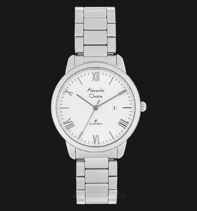 Alexandre Christie AC 8567 LD BSSSL Ladies White Dial Stainless Steel