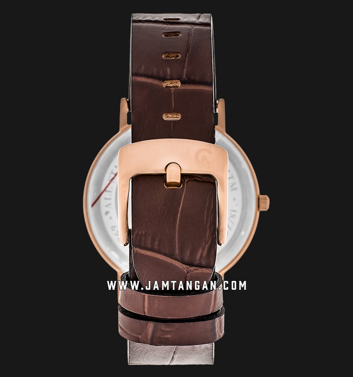 Alexandre Christie AC 8575 LS LRGBO Ladies Brown Dial Brown Leather Strap