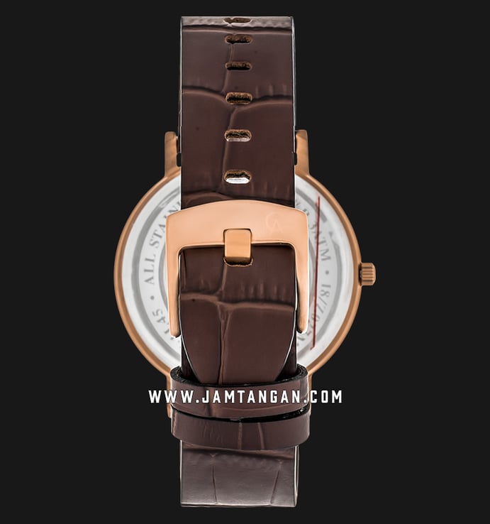 Alexandre Christie AC 8575 MS LRGBO Men Brown Dial Brown Leather Strap