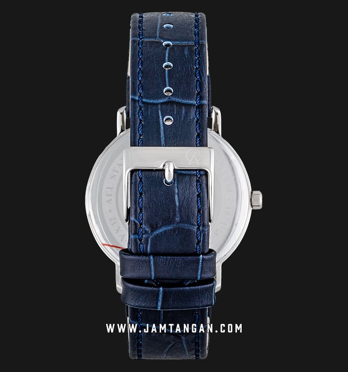Alexandre Christie AC 8581 MD LSSBU Classic Steel Man Blue Sunray Dial Blue Leather Strap