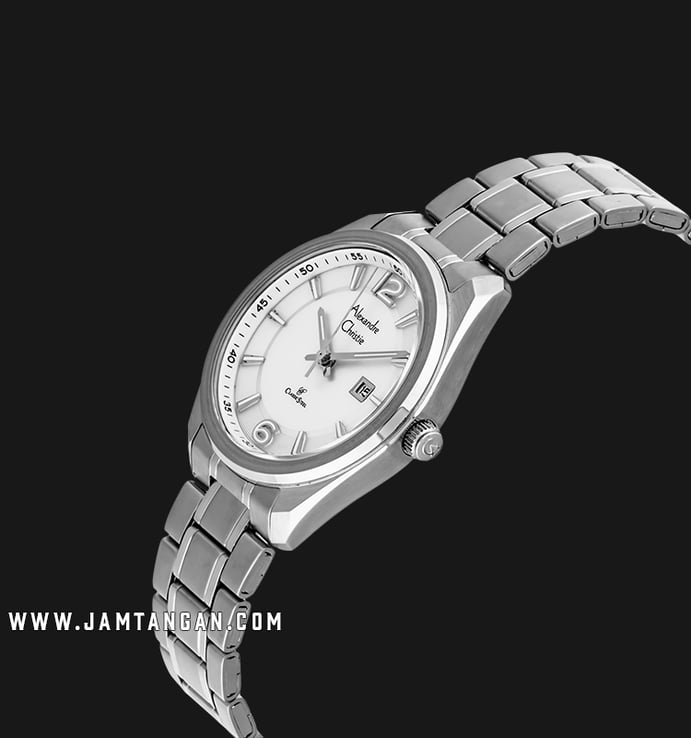 Alexandre Christie AC 8583 LD BSSSL Ladies White Dial Stainless Steel