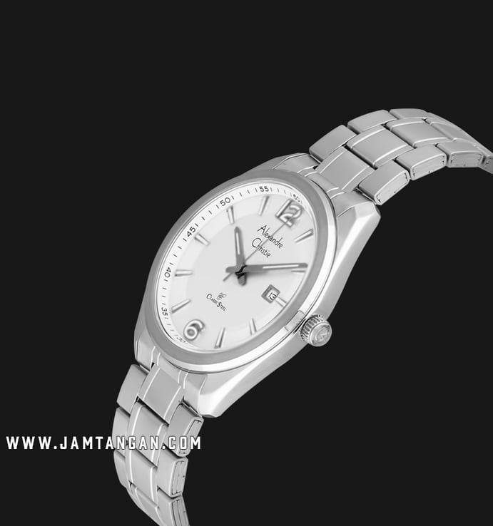 Alexandre Christie AC 8583 MD BSSSL Classic Steel Man White Dial Stainless Steel