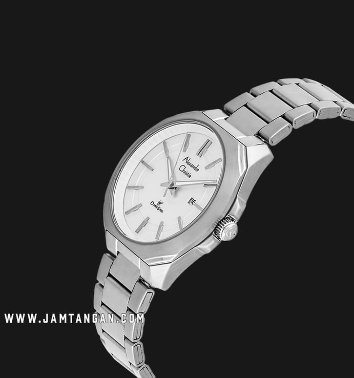 Alexandre Christie AC 8584 LD BSSSL Ladies White Dial Stainless Steel