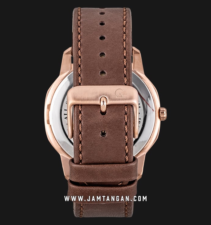 Alexandre Christie AC 8587 MD LRGBO Man Brown Dial Brown Leather Strap