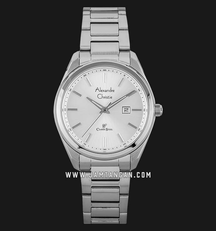 Alexandre Christie AC 8591 LD BSSSL Ladies White Dial Stainless Steel