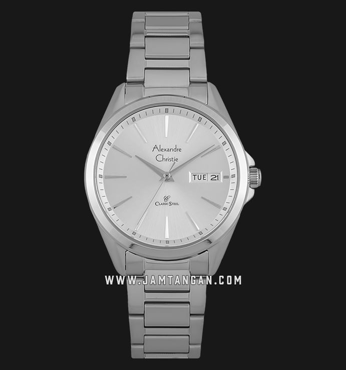 Alexandre Christie AC 8592 LE BSSSL Ladies White Dial Stainless Steel
