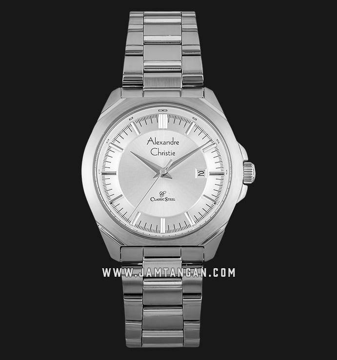 Alexandre Christie AC 8596 LD BSSSL Ladies White Dial Stainless Steel