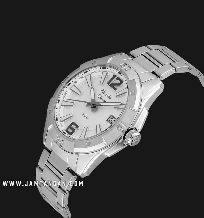 Alexandre Christie AC 8608 MD BSSSL Silver Dial Stainless Steel Strap