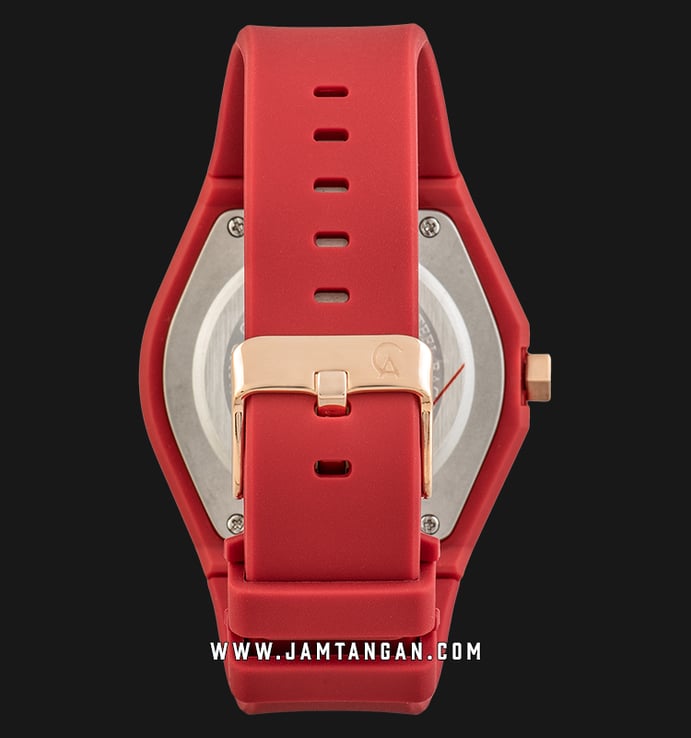 Alexandre Christie AC 8613 MD RRGRE Men Red Dial Red Rubber Strap