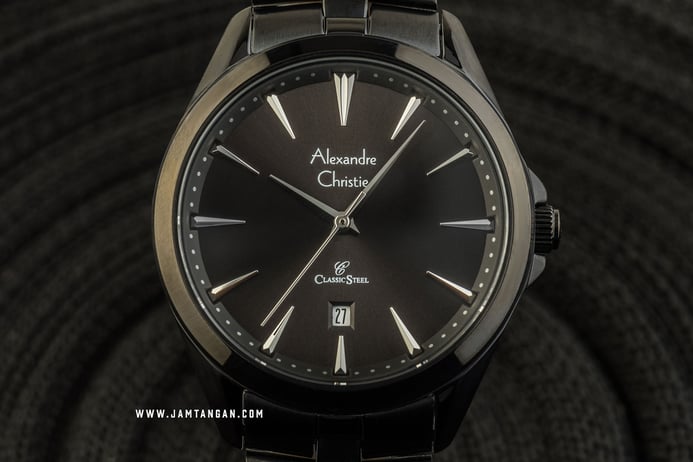 Alexandre Christie AC 8620 LD BIPBA Classic Steel Black Dial Black Stainless Steel Strap