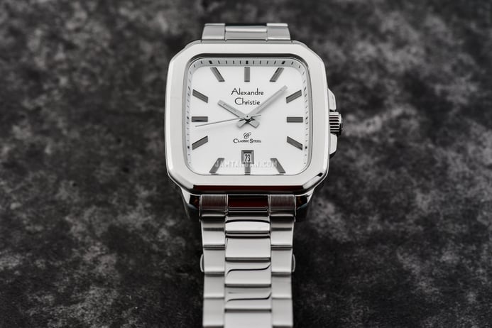 Alexandre Christie Classic Steel AC 8687 MD BSSSL Silver Dial Stainless Steel Strap