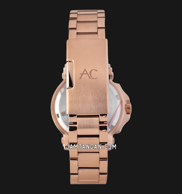 Alexandre Christie AC 9205 BF BRGLKDR Ladies Pink Rose Gold Stainless Steel Strap