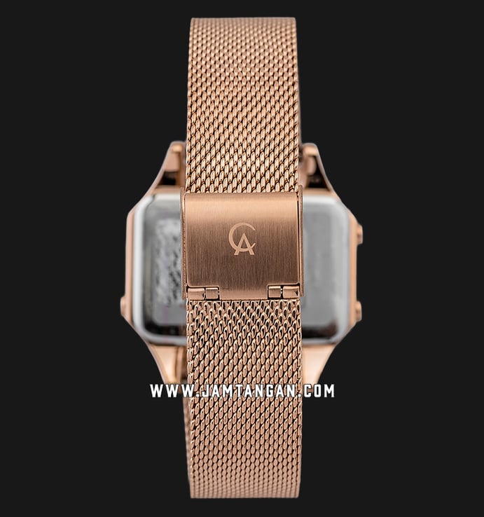 Alexandre Christie AC 9222 LH BRGBA Ladies Digital Dial Rose Gold Stainless Steel Strap