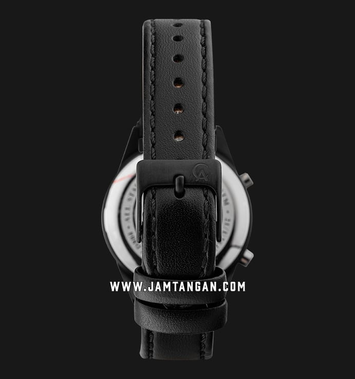 Alexandre Christie Digi AC 9354 LH LIPBA Ladies Black Digital Dial Black Leather Strap