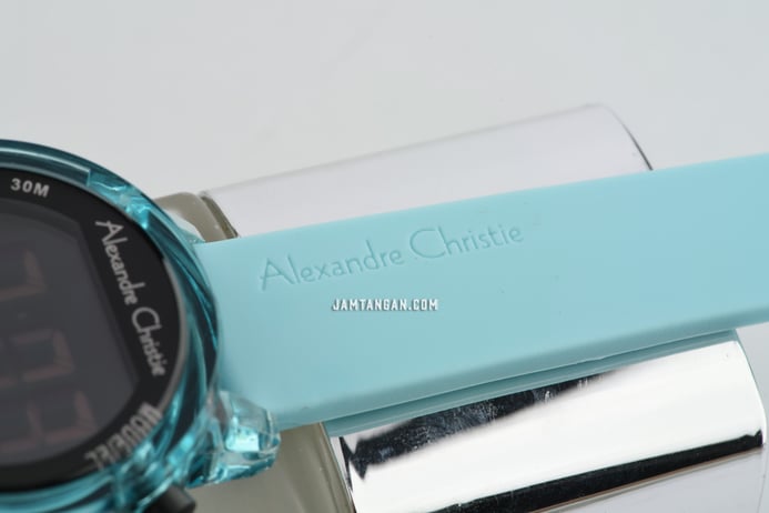 Alexandre Christie Digi AC 9368 LHRLBBA Digital Dial Blue Rubber Strap
