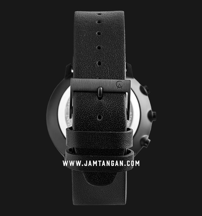 Alexandre Christie AC S001 MF LIPGR Hybrid Smartwatch Men Gunmetal Dial Black Leather Strap