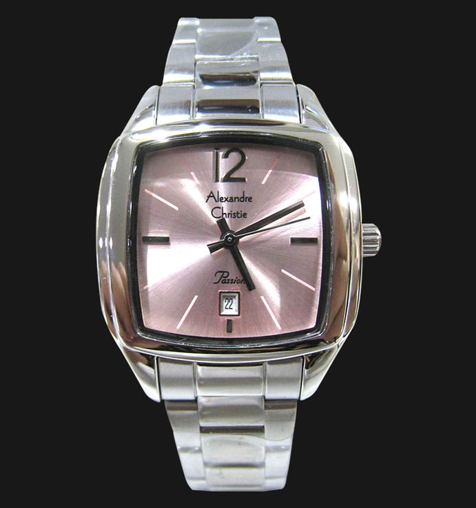 Alexandre Christie Passion AC 2454 LD BSSPN Ladies Pink Dial Stainless Steel Strap