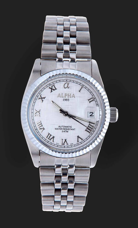 Alpha MA506G Automatic White - Jam Tangan Wanita Putih