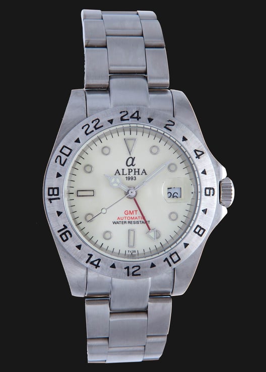 Alpha Explorer GMT 1019G Ivory - Jam Tangan Pria Ivory