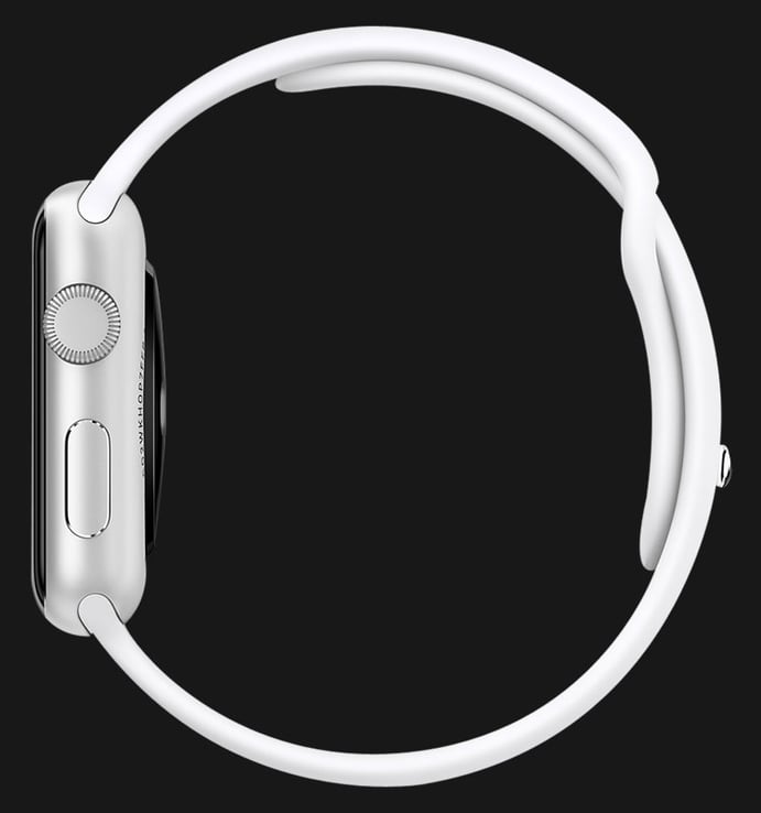 Apple Watch 42mm Silver Aluminum Case with White Sport Band - MJ3N2ZP/A