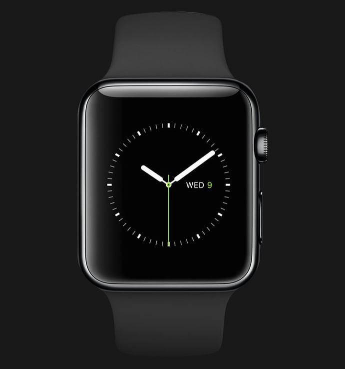Apple Watch 42mm Space Black Stainless Steel Case with Black Band - MLC82ZP/A