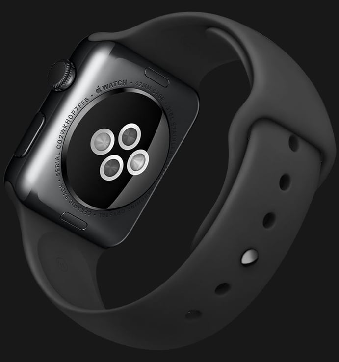 Apple Watch 42mm Space Black Stainless Steel Case with Black Band - MLC82ZP/A