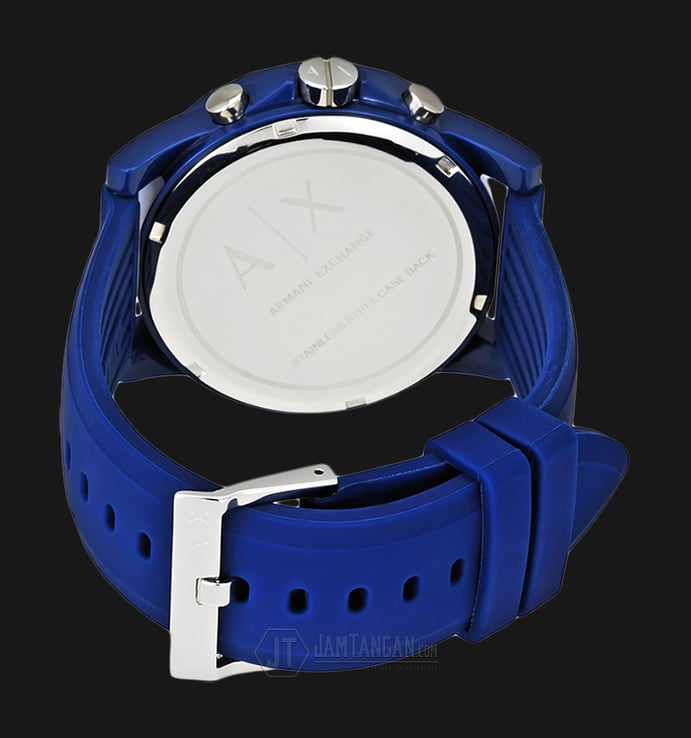 Armani Exchange AX1327 Chronograph Blue Dial Blue Silicone Strap