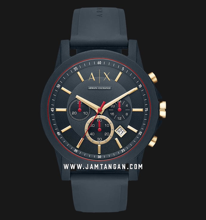 Armani Exchange AX1335 Blue Tech Sport Chronograph Silicone Band | Quarzuhren