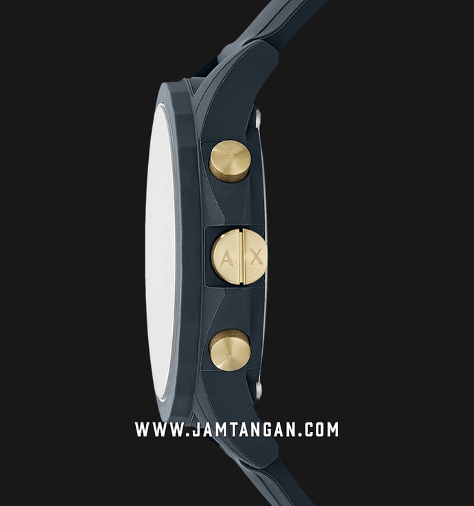 Armani Exchange AX1335 Banks Chronograph Dial Dark Blue Silicone Band
